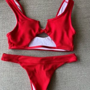 Cutout High Cut 2 Piece Bikini